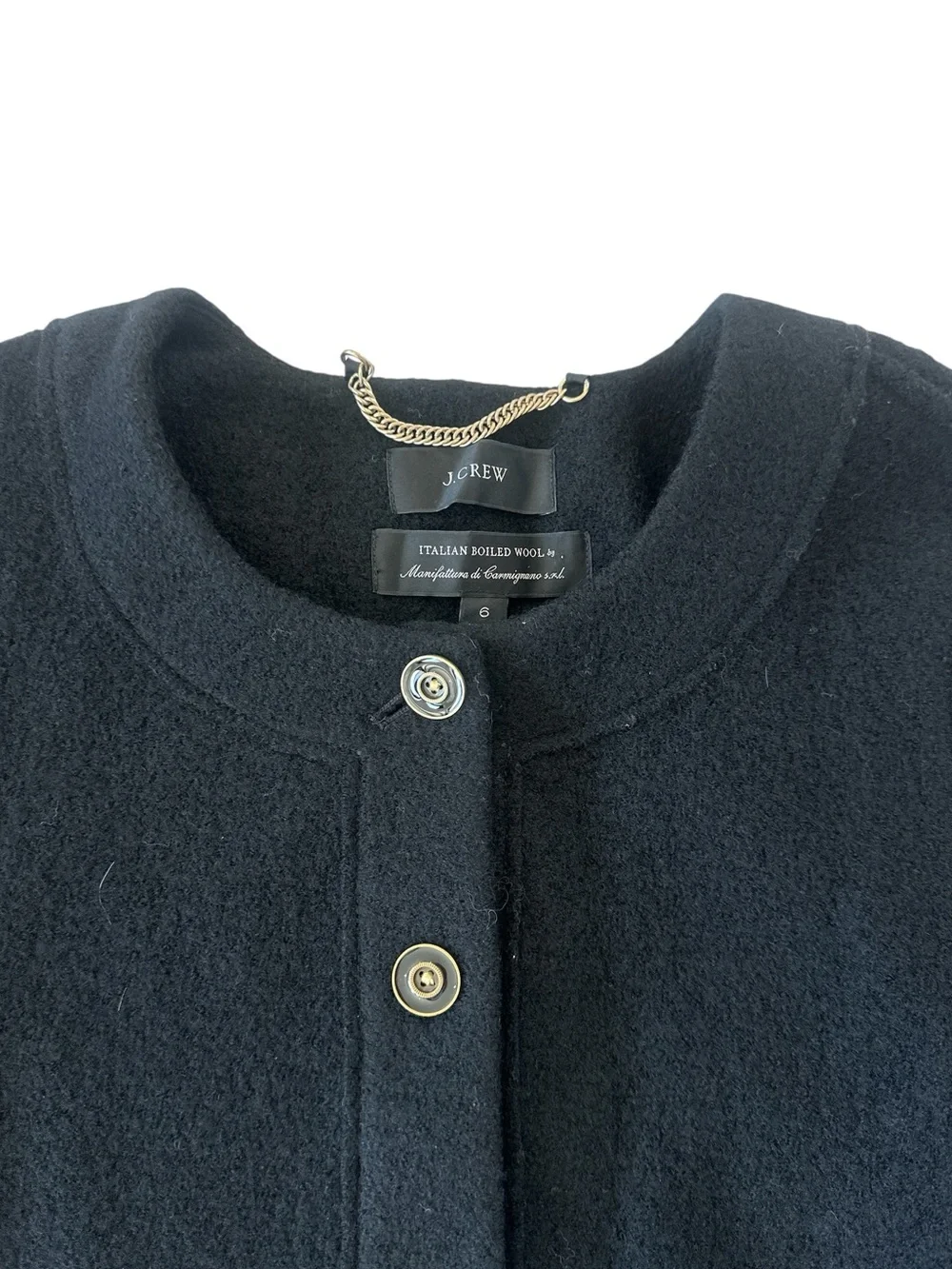 J. Crew Italian Boiled Wool Cardigan Sweater